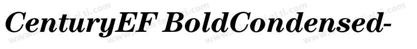 CenturyEF BoldCondensed字体转换